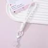 Llavero de cordón para teléfono con forma de estrella de gelatina creativa, accesorio DIY, hecho a mano, con cuentas, cuerda tejida anti-pérdida, decoración para bolso