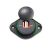 Cargador USB para Coche de Autobús Público Modificado de Stock Transfronterizo Ovalado Plano con Tapa Deslizante Forma de Barco 3.1A Qc3.0