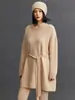 Cachemira para Mujer Cuello Redondo Holgado Casual Estilo Simple Versátil Prendas de Punto de Cachemira Otoño e Invierno Nuevo Prendas de Punto Gruesas y Holgadas