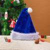 Sombrero Navideño Creativo Rojo de Felpa de Pelo Largo al Mayoreo Suministros de Decoración Navideña Adorno Sombrero de Papá Noel para Adulto