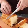 Cuchillo afilado con sierra para cortar carne con mango de acero integrado de ABS blanco, Juego de cuchillos comerciales estilo occidental, Cuchillo para bistec