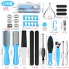 Set de Herramientas para Pedicura de 23 Piezas, Raspador de Acero Inoxidable para Eliminar Piel Muerta del Pie, Set de Cortaúñas, Herramientas para Manicura de Salón
