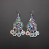 Pendientes Versátiles Estilo Étnico Retro para Mujer, Pendientes Bohemianos de Borlas para Vacaciones, Pendientes Personalizados de Estilo Largo Europeo y Americano