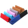Caixa Dobrável Triangular de PU com Cortiça Couro Flocado de Alta Qualidade Estojo para Óculos Estojo para Óculos de Sol Embalagem de Papel Kraft Atacado