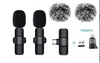 Micrófonos de solapa dual inalámbricos transfronterizos para grabación al aire libre en Tiktok, reducción de ruido, transmisión en vivo por Bluetooth y grabación