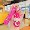Net red strawberry pequeno chaveiro pequeno presente atacado cartoon casal pingente boneca carro chaveiro mochila pingente