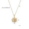 Collar para Mujer, Versátil Flor de Zirconia Nicho Transfronterizo Nuevo Diseño Colgante Set de Temperamento Cadena para Clavícula