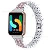 Para Samsung Fit3 nuevo reloj inteligente con SM-R390 cinco eslabones tres filas de dispensación banda de reloj de metal con incrustaciones de diamantes