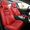 Almofadas de assento de carro personalizadas, adequadas para todas as estações, almofadas de assento de couro Nappa para cinco lugares, cobertura total, assentos dianteiros individuais ou duplos