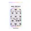 Pegatinas para Uñas de Moño Blanco y Negro 5D Estereoscópicas en Relieve Versátiles Coloridas Pegatinas para Uñas de Moño Joyería Estilo Hg