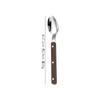 Acero Inoxidable 430 Mango de Uña de Sauce Cuchillo, Tenedor y Cuchara para Comida Occidental Vajilla Color Madera Cuchillo y Tenedor para Filete Francés Cuchara y Tenedor de Postre Juego de 5 Piezas