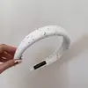 Faixa de Cabeça com Coroa Alta para Mulheres, Novo Estilo com Toque de Luxo, Faixa de Cabelo Larga Versátil para Sair, Acessório de Cabelo para Lavar o Rosto