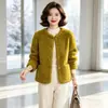 Ropa de Maternidad Abrigo Forrado de Piel Imitación Lana de Cordero para Mujer Otoño Invierno Nuevo Francés Cálido Piel Sintética Terciopelo de Visón Top