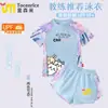 Nuevo Traje de Baño Infantil Autocrítico de Oso para Niñas, Traje de Baño con Protección Solar, Traje de Baño Profesional de Dos Piezas para Niñas para el Verano