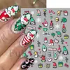 Beleza Total Transfronteiriça Novos Adesivos de Nail Art Natal Micro-Escultura Árvore de Natal Fofa Papai Noel Adesivos