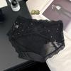 Ropa Interior de Encaje Estilo Lujuria Pura Francesa de Verano Ultrafina para Mujer Satén Transpirable, Cómoda y Sexy de Cintura Media Malla Nuevo Estilo 2025