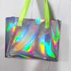 Bolsa Shooter de Rádio Colorida com Padrão Personalizado Pvc Carregamento de Mão Ombro Único Transparente Jelly Bag Compras Saco Plástico para Presente