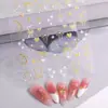 Adesivo de Unha Laço Francês 3D Simples Versátil Laço de Amor Adesivo de Unha Joia DH855