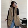 Jaqueta feminina coreana casual slim sem mangas, outono 2022, nova moda externa