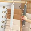 Perchero plegable para pantalones multifuncional de varias capas clip mágico sin costuras para pantalones almacenamiento en armario perchero para pantalones