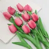 Flores Tulipa Artificiais de PU, Toque Mini Realista, Sensação de Alto Padrão, Adequado para Casamento e Decoração de Casa, Flores Artificiais para Arranjo de Cena Realista