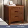 Mesa de cabeceira de madeira maciça, design estilo chinês, fácil de instalar, adequada para quartos, casas e imóveis de aluguel, com fechadura e espaço de armazenamento