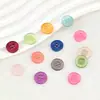 Botones de resina translúcida de cuatro agujeros, coloridos y versátiles, botones decorativos lindos para bebés y niños al por mayor en stock