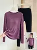 Blusa Cover-up Solta para Yoga Feminino, Top Esportivo 2026 Novo, Roupa de Treino para Pilates, Respirável, Super Bonito, para Corrida e Fitness