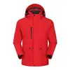 Chaqueta de montaña para hombre y mujer tres en uno desmontable con capucha, dos piezas, cortavientos e impermeable, personalizada para otoño e invierno