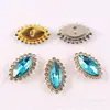 Ojo de Caballo Girasol Cosido a Mano Joyería de Diamantes Accesorios Pañuelo para la Cabeza Zapatos con Agujero DIY Accesorios para Cinturón Pasador de Pelo Diamante de Vidrio de Cristal