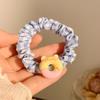 Laço de Cabelo Ursinho Fofo Manteiga Geleia para Mulheres, Faixa de Cabelo de Alta Qualidade, Acessório de Cabelo, Scrunchie Grande