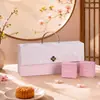 Caja de Regalo de Pasteles de Luna 2026 Estilo de Alta Gama Portátil Pastel de Luna con Crema Fluida Set de 8 Piezas Empaque de Caja de Regalo Festival de Medio Otoño Caja Vacía para Pasteles de Luna