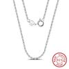 Fabricante exclusivo de collares transfronterizos al por mayor cadena lisa de plata de ley 925 cadena cubana cadena de torsión de coche cadena sin colgante para DIY