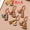 Chaveiro Pingente Cavalo de Balanço Arco-Íris Yiming Xianyuan Acessórios de Colar Cavalo de Balanço de Madeira Cavalo do Zodíaco Jacarandá Corrente para Celular