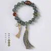 Raíz de Bodhi Original Weathered Cuadrada Duofu Calabaza Cuerda Tejida a Mano Ingeniosa Pulsera Tendencia Nacional Juguete de Mano
