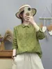 Moda Otoño 2026 Estilo Japonés Dibujo Animado Artístico Estampado de Lunares Doble Capa de Gasa Cárdigan para Mujer Camisa de Manga Larga Top de Moda