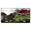 Placa decorativa de metal estaño personalizada creativa serie Jurassic en stock directo de fábrica Amazon AliExpress