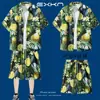 Traje de Viaje Camisa de Manga Corta para Hombre Camisa de Playa Costera Pantalones Cortos Casuales de Vacaciones Tallas Grandes Pantalones de Tres Cuartos Ropa de Pareja