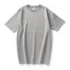 Camiseta Gola Redonda Manga Curta Cor Sólida Opaca Algodão Puro 220g Unissex Camisa Base Branca Pura Espessa Marca Tendência