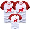 Atacado Novas Camisetas de Algodão de Verão com Manga Curta de Veado para Pais e Filhos, Roupas Infantis Raglan Combinando para Família, Dropshipping Disponível