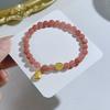 Pulsera de piedra rosa año 2024 año del Dragón pulsera de nacimiento femenina Pulsera de cuentas estilo étnico Lucky Lucky Pulsera de Año Nuevo