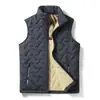 Chaleco de algodón forrado de polar para hombre, abrigo cálido de otoño e invierno, chaleco sin mangas de borrego para hombre, chaqueta sin mangas casual
