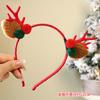 Diadema Navideña Pasador Astas Tocado Alce Bola de Pelo Pasador Papá Noel Mori Clip Lateral Accesorios para el Cabello Navideños