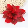 Accesorios de Flores Decorativas, Hojas de Flores Artificiales, Polvo Dorado, Corona DIY, Decoración de Árbol, Moño de Flores, Dorado Cristalino