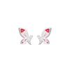 S999 Sterling Silver Foot Silver Butterfly Brincos Pequenos e Requintados Orelha Unhas Estilo Coreano Design de Nicho Pequenos Brincos Frescos