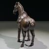 Coleção de bronze antigo, ornamentos antigos de cobre sólido, cavalo Tang pequeno, cavalo com sela, pônei, cabo de cavalo pequeno de cobre, peça de cavalo Tang