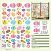 Día de la Resurrección de Pascua Mariposa Zanahoria Dibujos Animados Huevos de Colores Flores Vidrio Estático Puerta Ventana Pegatinas Atmósfera de Centro Comercial