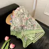 2024 Novo Verão Estilo Pastoral Flor Faixa de Cabelo Lenço de Seda Feminino Fita Protetora Solar Lenço Triângulo Sem Alças Lenço Quadrado Pequeno