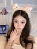 2024 Nuevo Celebratorio de Internet Lindo Encaje Gato KT Peluche Aro para el Cabello Aro para Lavarse la Cara de Mujer Sello para el Cabello Mechones de Cabello