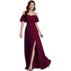 Amazon 2026 Inverno Novo Vestido de Madrinha com Alças, Fashion e Elegante, Efeito Emagrecedor, Ebay Vestido de Noite Sexy com Fenda